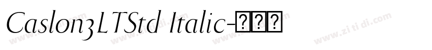Caslon3LTStd Italic字体转换